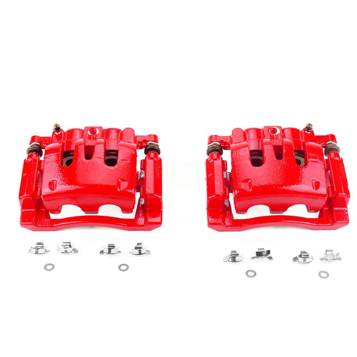 Caliper Set Power Stop For Ford F-250 Super Duty 2008-2012, Ford F-350 Super Duty 2007-2011 [Model Specific] Rear Pair of High-Temp Red Powder Coated Calipers S5076