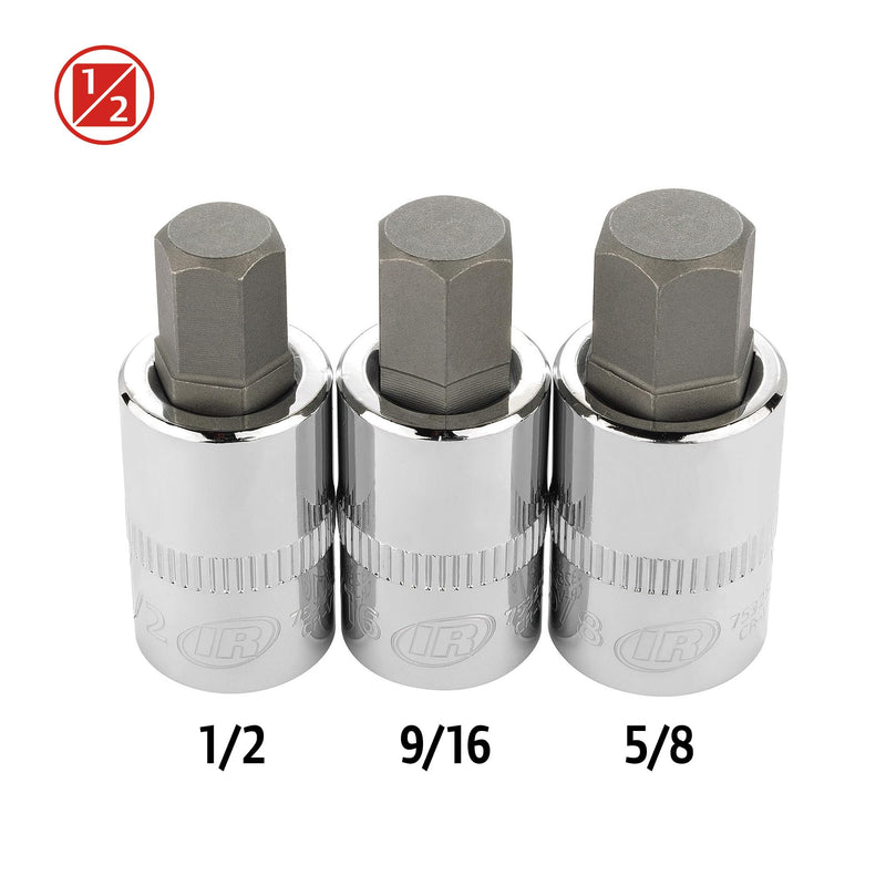 Ingersoll Rand 1/2 in. Drive Hex Bit Socket Set - 3 Pc. SAE- 752030