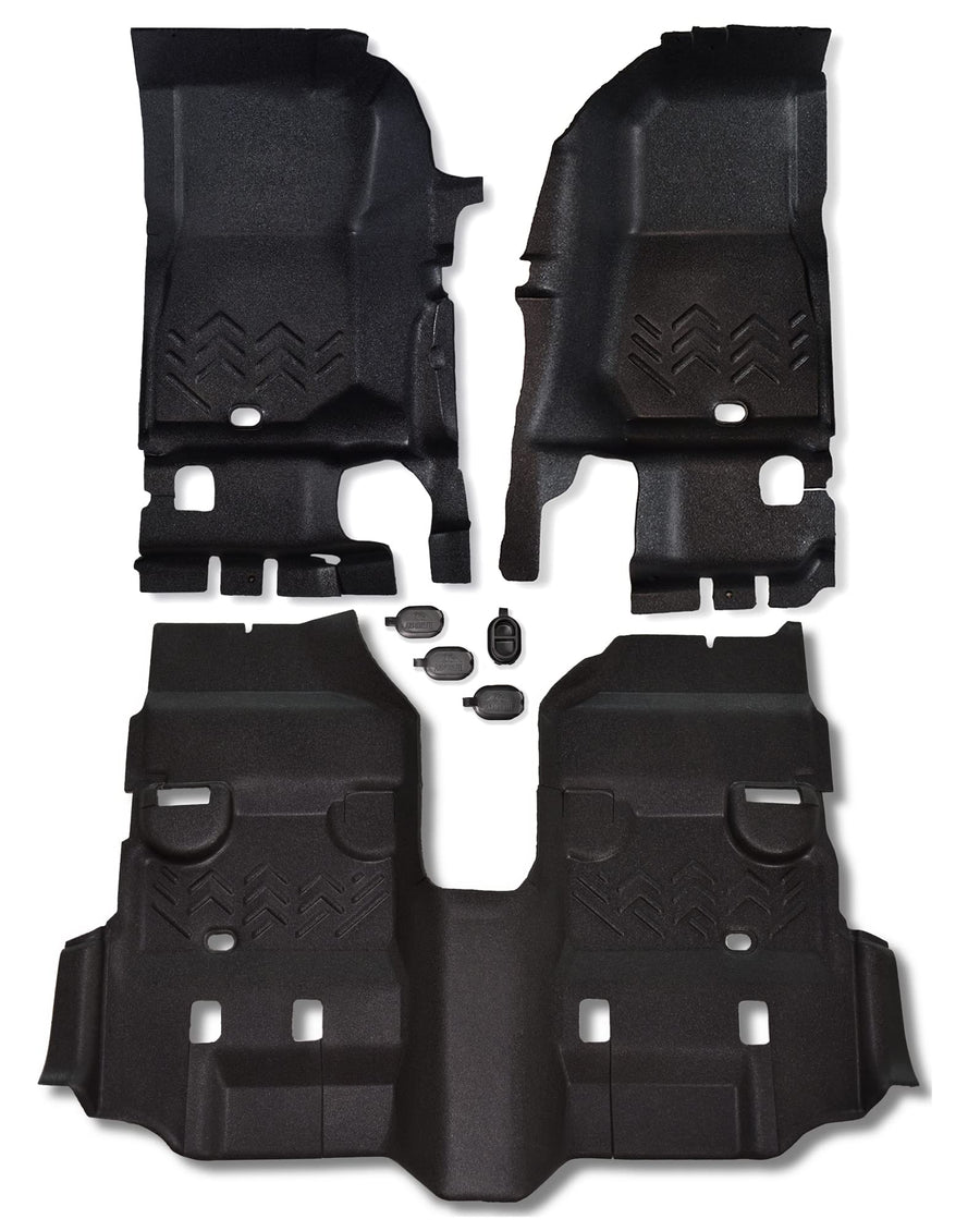 Composite flooring Armorlite for 07-18 Jeep Wrangler Unlimited JKU, Front and Rear, 3 Pieces, Black B1006714-BLK1-AA