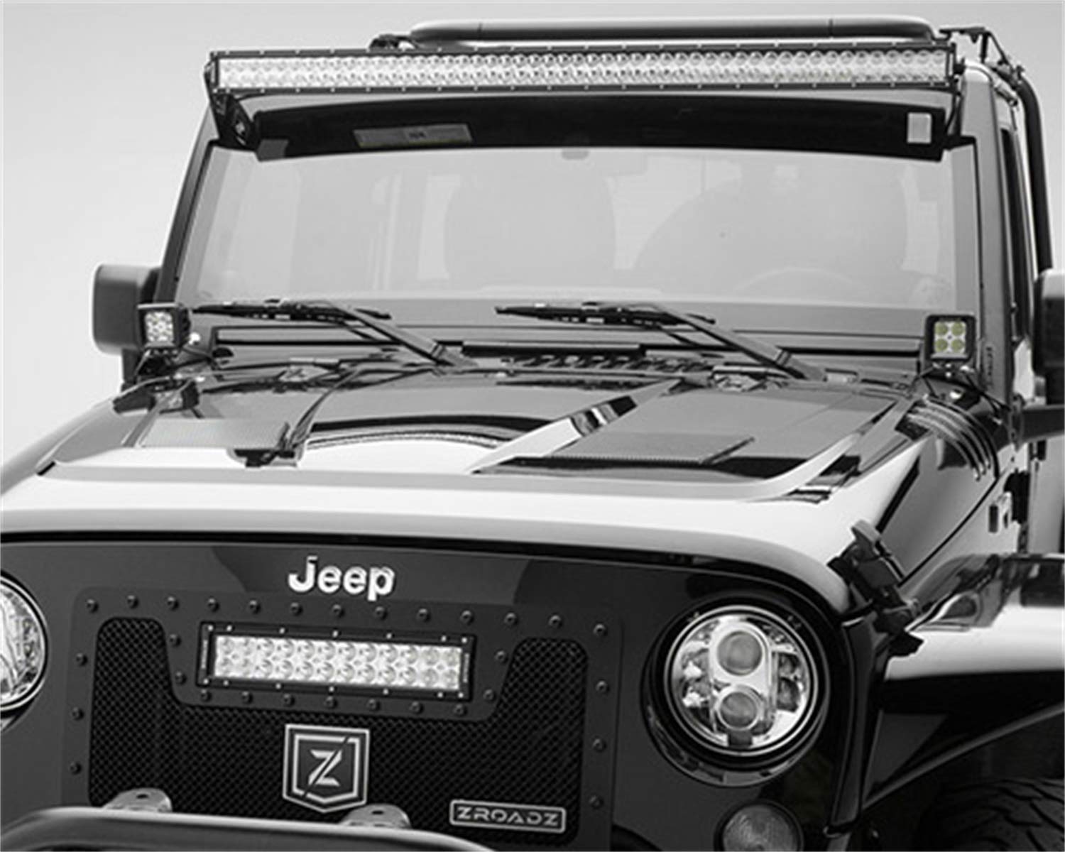 ZROADZ Black A-Pillar LED Mount Z374814 Jeep Wrangler 2007-2016 JEEP WRANGLER JK