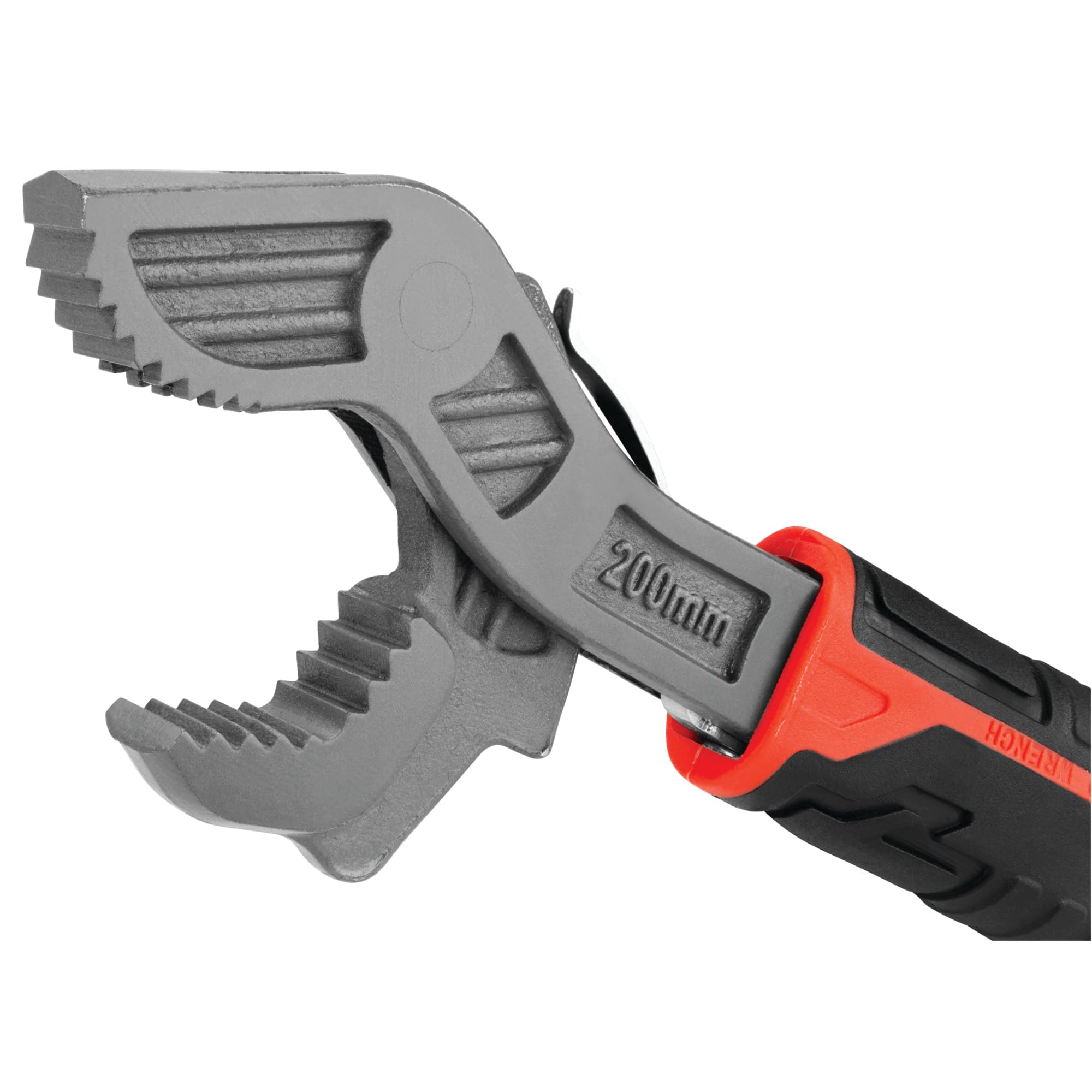 8 In. Performance Tool W30797 Universal Wrench, Drop-Forged Chrome Vanadium, Ratcheting Action, Spring-Loaded, TPR Handle