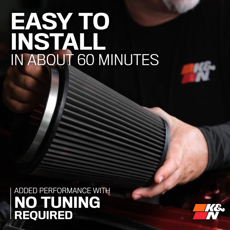 Cold Air Intake System K&N: Dry-Flow Air Filter, Increase Performance & Towing: Compatible with 2012-2021 Toyota, Sequoia, Tundra, 30-9036
