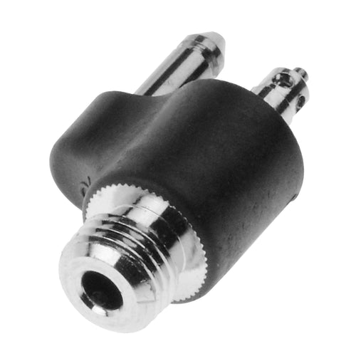 Johnson/Evinrude Tank Connector T-H Marine BE-FU-53190-DP, 1/4" NPT Fuel Fitting, Black