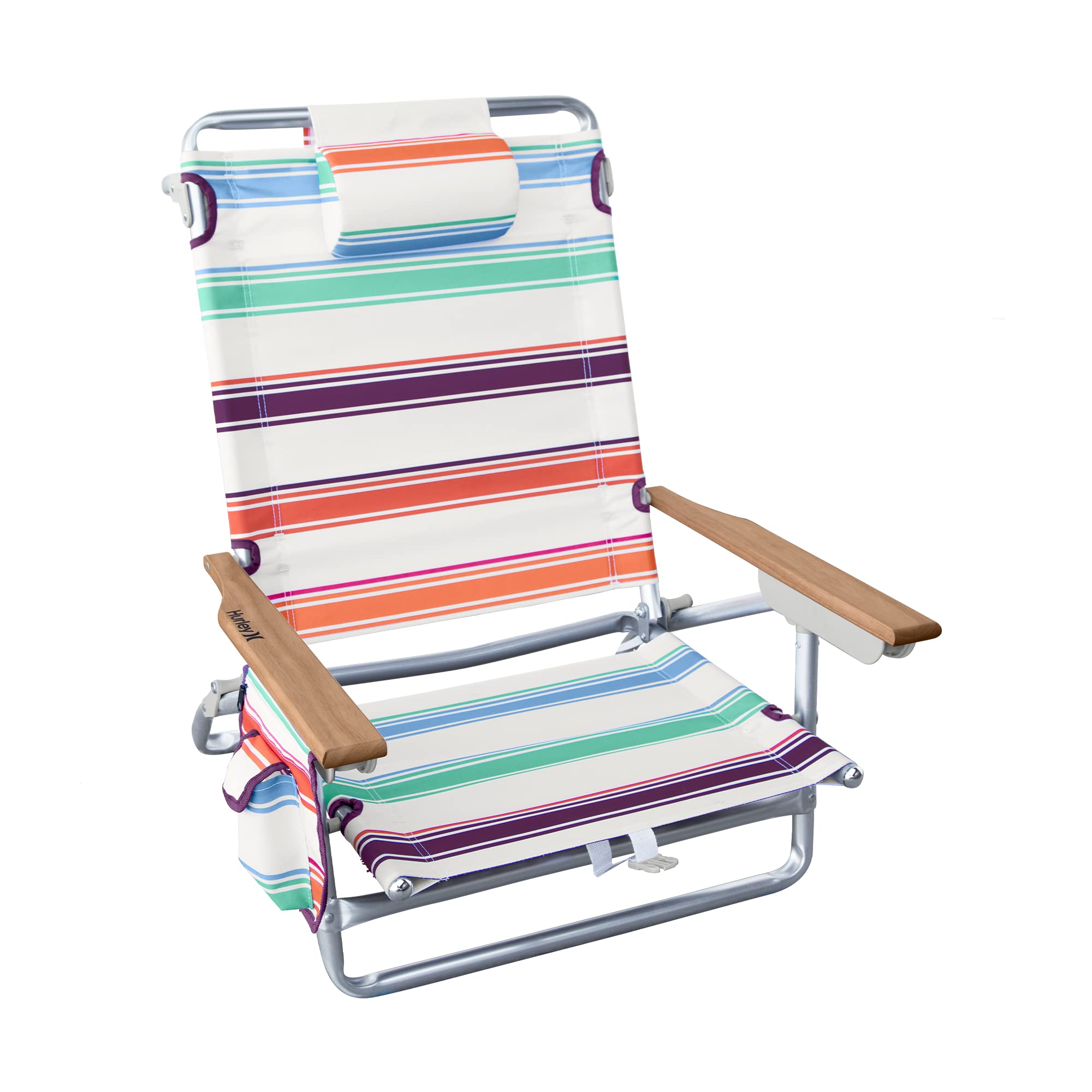 Hurley Beach Chair Deluxe Backpack, One Size, Aluminum, Plum