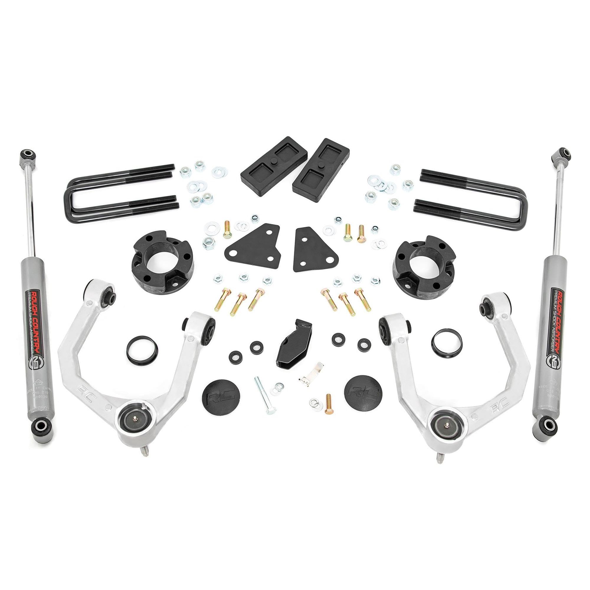 3.5" Rough Country Lift Kit w/N3 Shocks for 2019-2023 Ford Ranger 4WD - 500011