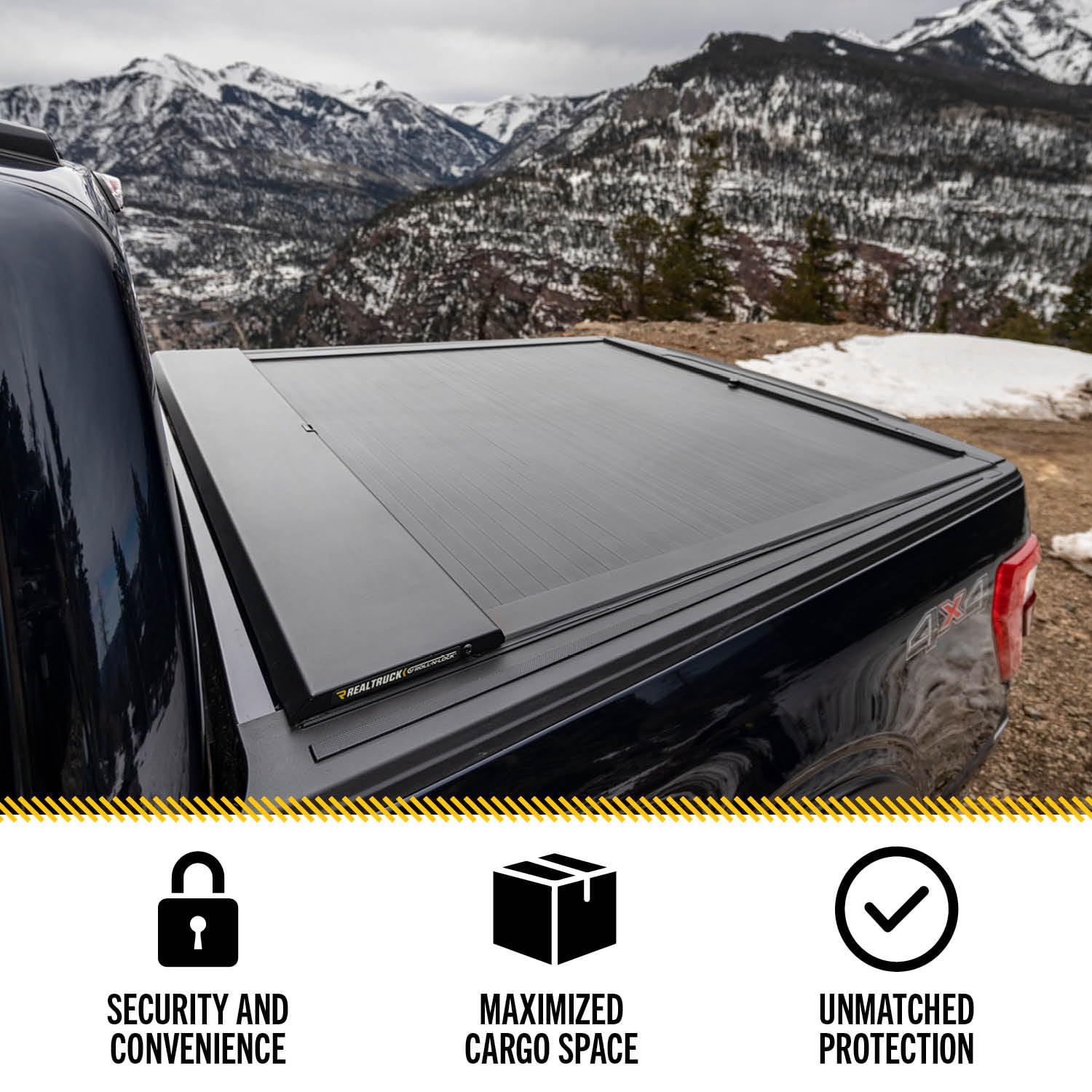 Roll-N-Lock A-Series RealTruck Retractable Truck Bed Tonneau Cover | BT402A | Fits 2019 - 2025 Dodge Ram 1500/2500/3500, Does Not Fit w/ Multi-Function (Split) Tailgate 6' 4" Bed (76.3")