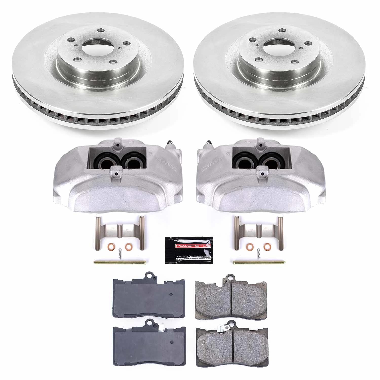 Power Stop Replacement KCOE6353 Autospecialty Front Caliper Kit-Rotors, Ceramic Brake Pads, Calipers
