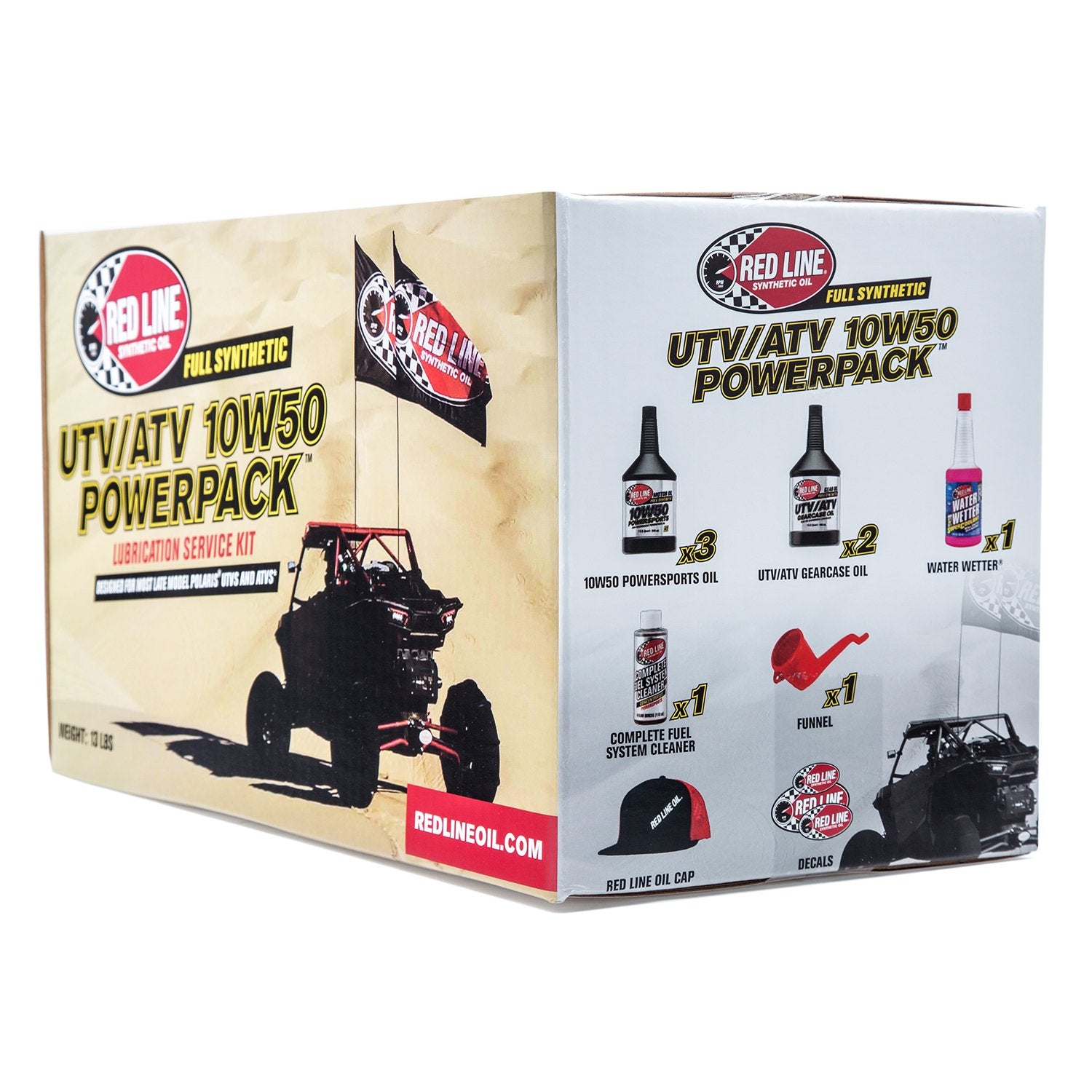 10W50 Red Line Powersport Motor Oil UTV/ATV - 1 Powerpack Kit