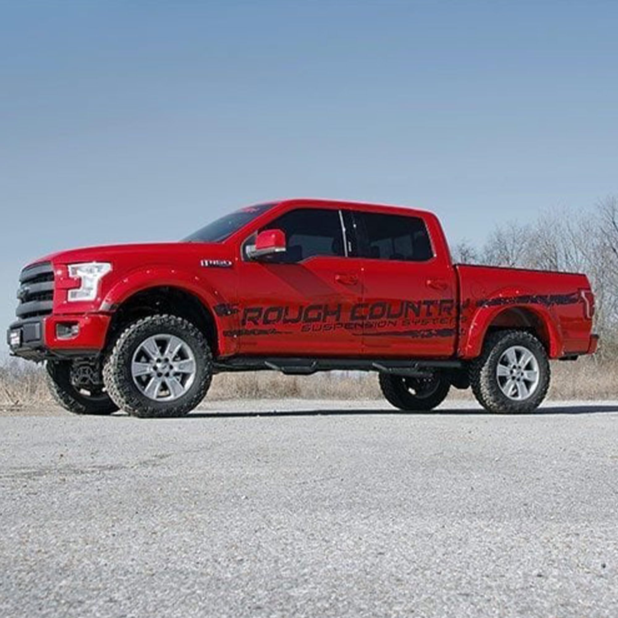 4" Rough Country Suspension Lift Kit with M1 Lifted Struts & M1 Rear Shocks for Ford F-150 4WD (2015-2020)