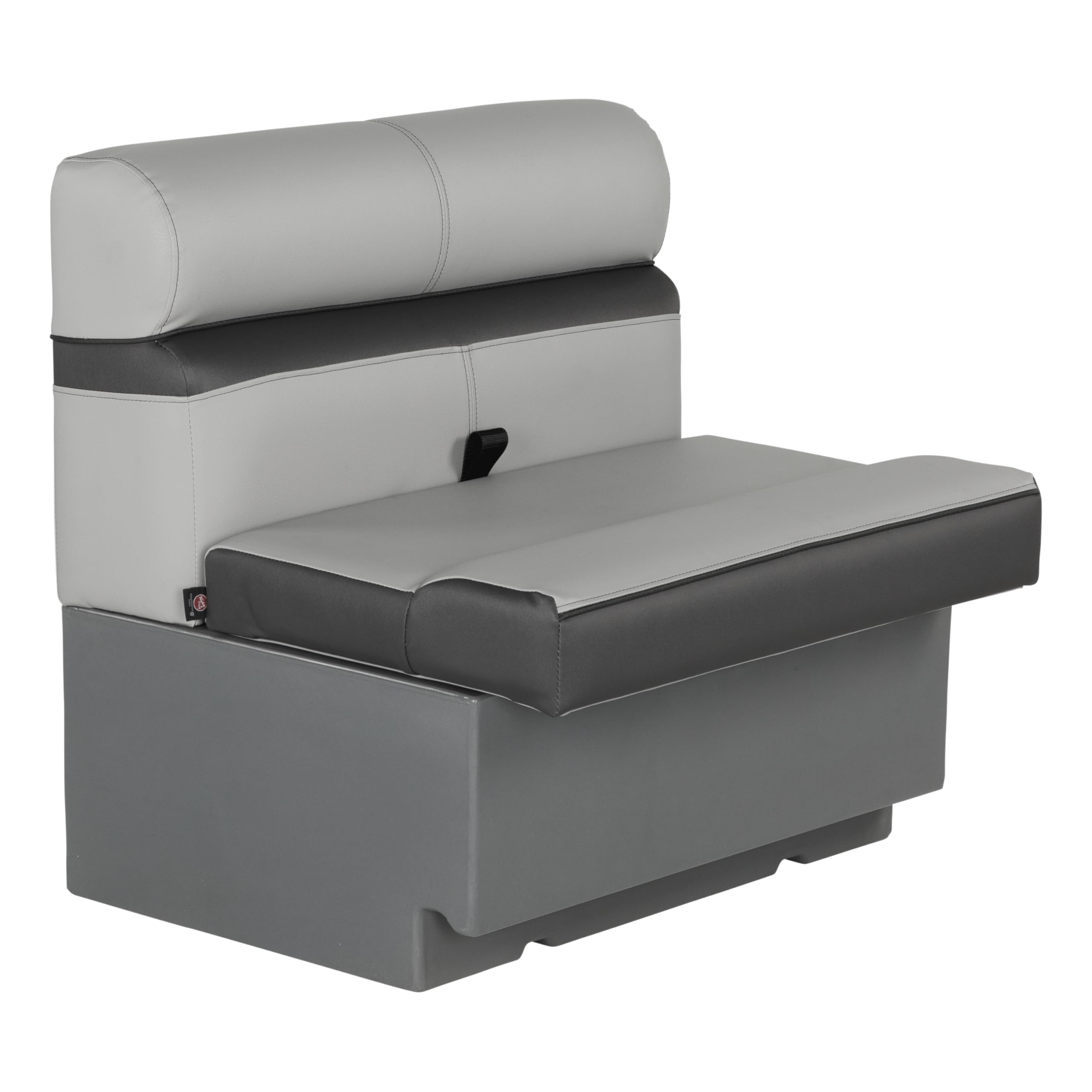 Rockport Series Lippert 30" Straight Pontoon Bench Seat, Measures 30" L x 26" W x 30" H, Marine-Grade Vinyl, High-Density Foam, Easy Installation, Fits Most Pontoons, River Rock – 20221094074