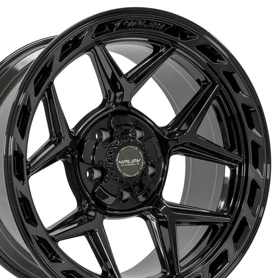 4PLAY Wheels 4P55-20100-5D55-18BBT Painted Brushed Black Wheel (20 x 10. inches /5 x 127 mm, -18 mm Offset)
