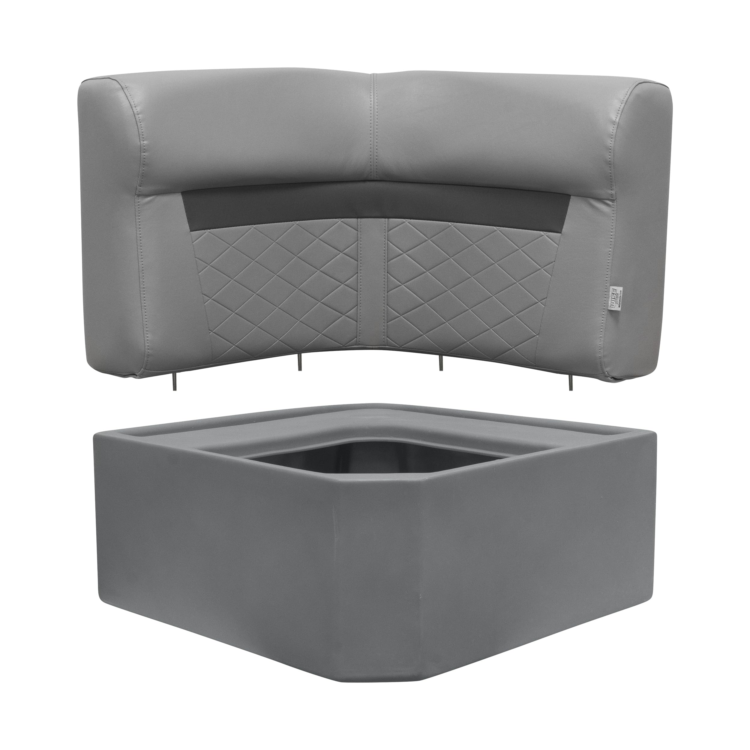 DLX Series Wise 8WD133-1B-221 Pontoon Corner Section - Base Only - Grey