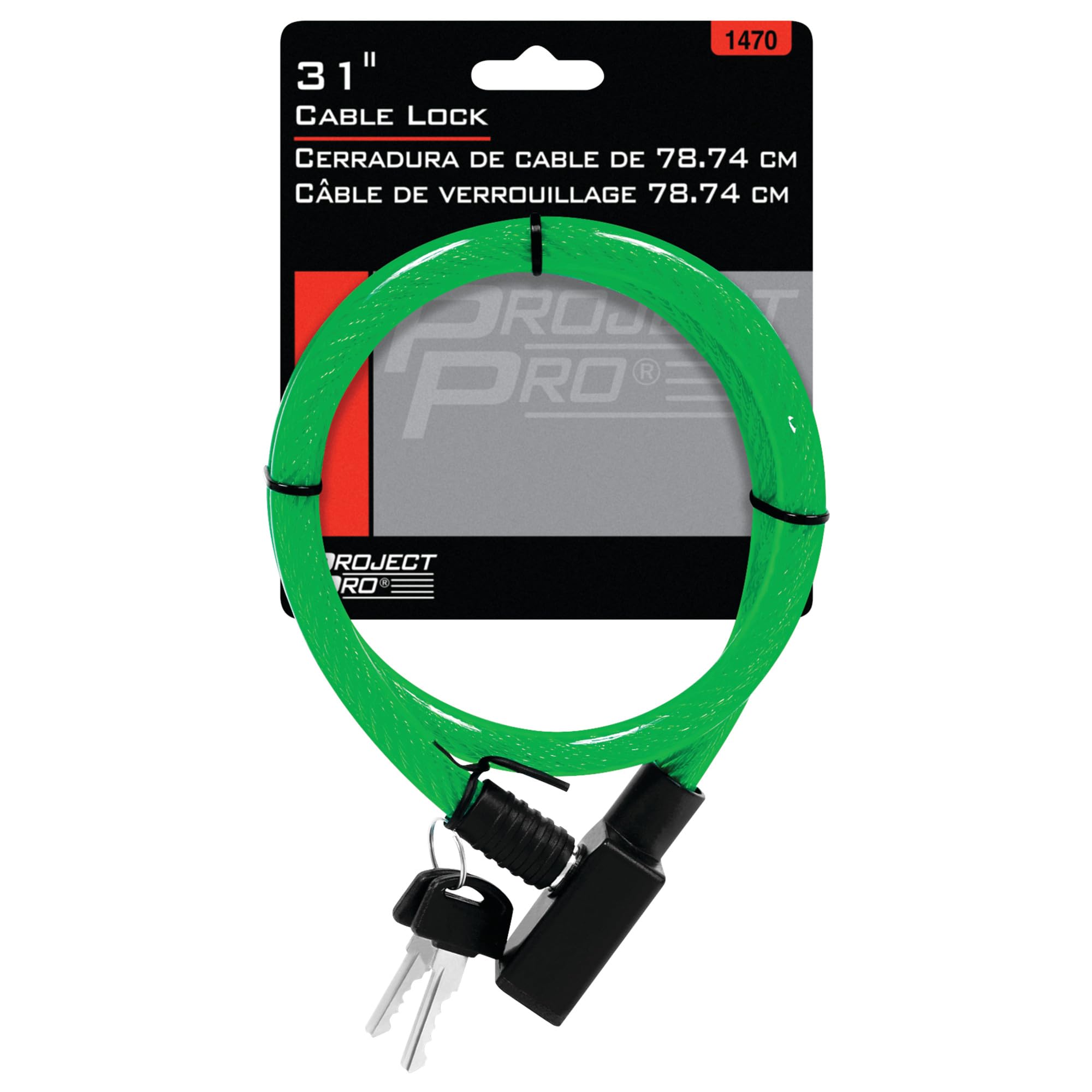 Secure Performance Tool 1470 Lockable Steel Cable with Durable Plastic Covering and Spare Key for Enhanced Protection of Your Valuables