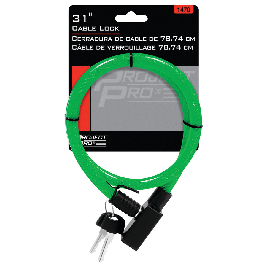 Secure Performance Tool 1470 Lockable Steel Cable with Durable Plastic Covering and Spare Key for Enhanced Protection of Your Valuables
