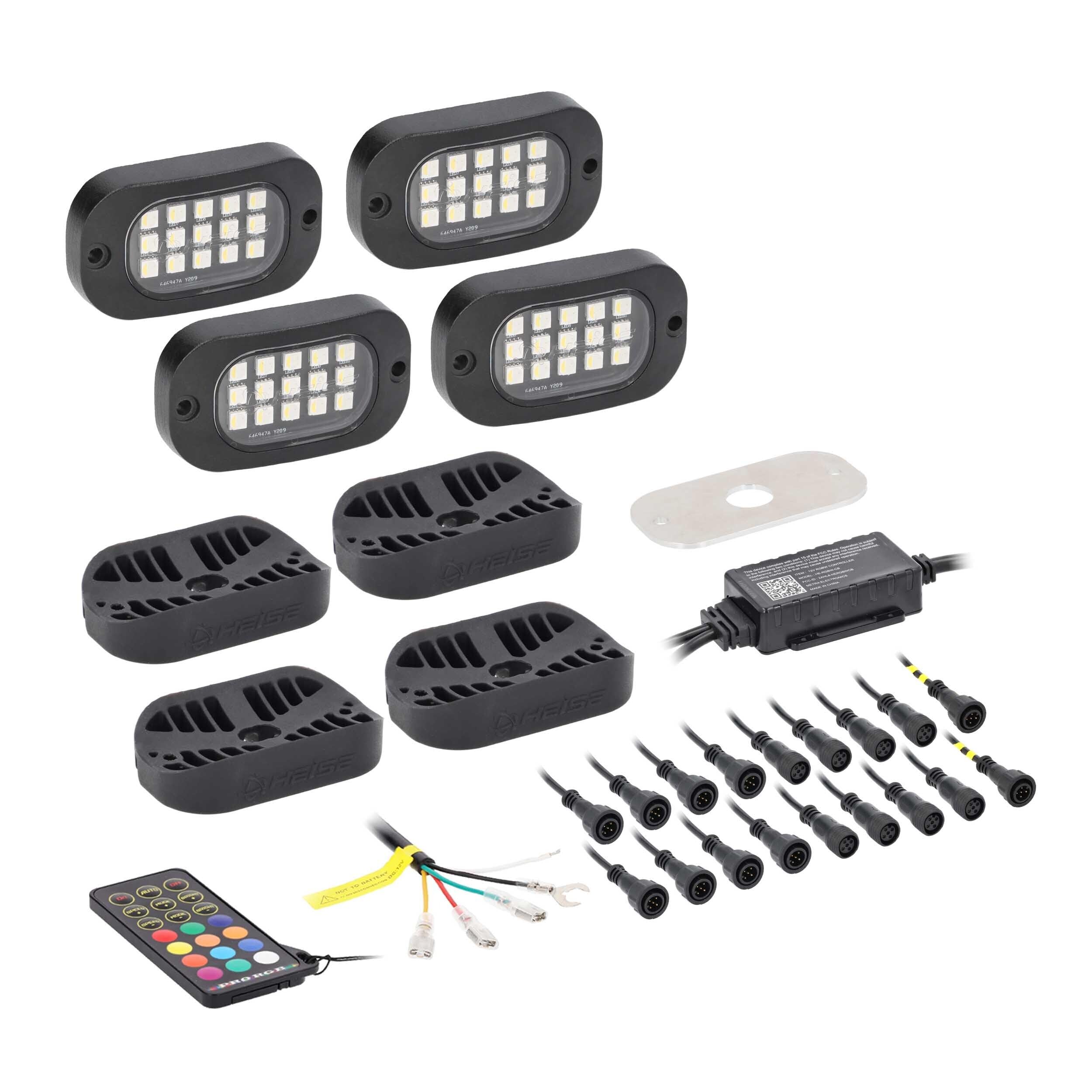 RGBW Wide Angle Rock Light Kit Metra Brands - 4 Pack
