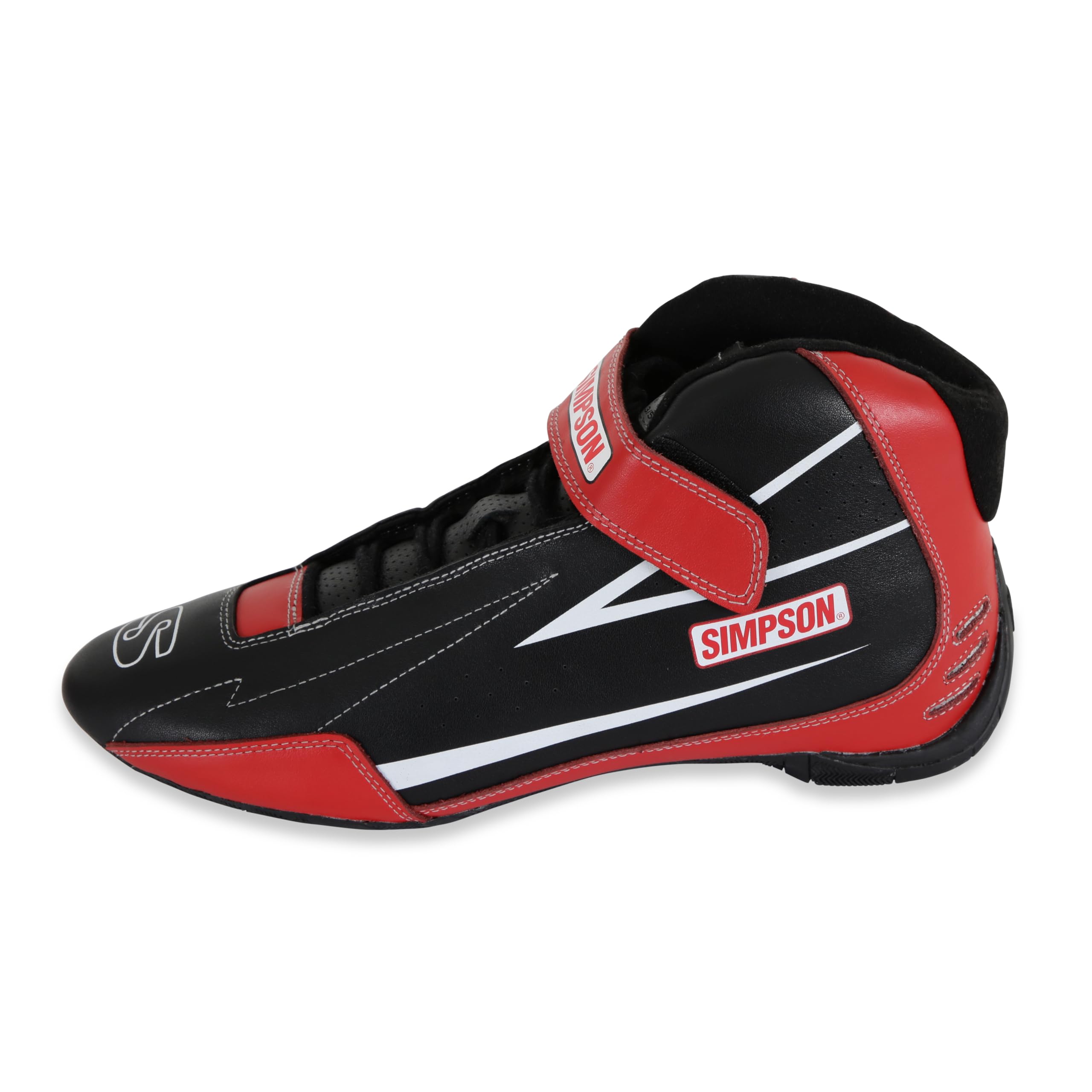 Simpson Racing SC800R Driving Shoes Black/Red Supercoil - Size 8