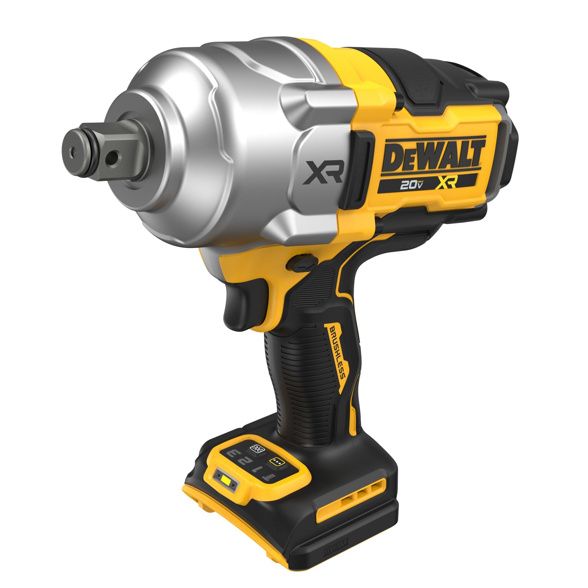 20V MAX XR DEWALT 3/4 Inch Cordless Impact Wrench Brushless Impact Gun with Hog Ring Anvil, High Torque, Tool Only (DCF964B)