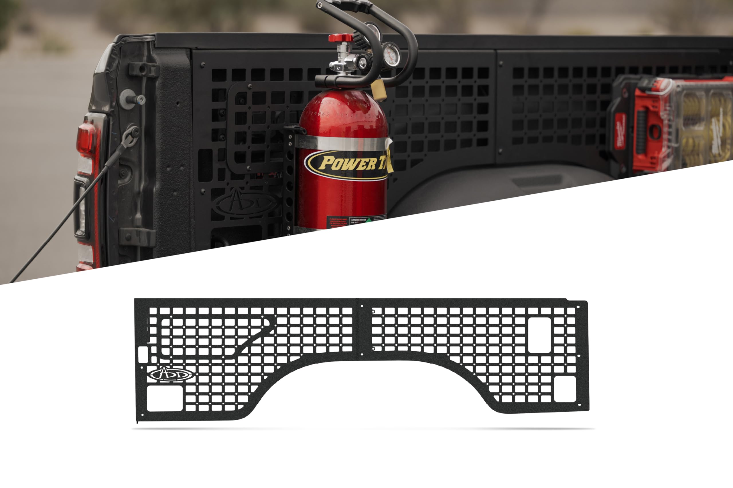 Offroad Bed Side Molle Panels ADD for 2019-2024 Ram HD 2500/3500 | Mounts Tools, Off-Road Supplies, & Recovery Gear | Rigid Fitment | Driver & Passenger Side Variations | Made in The USA (Driver)