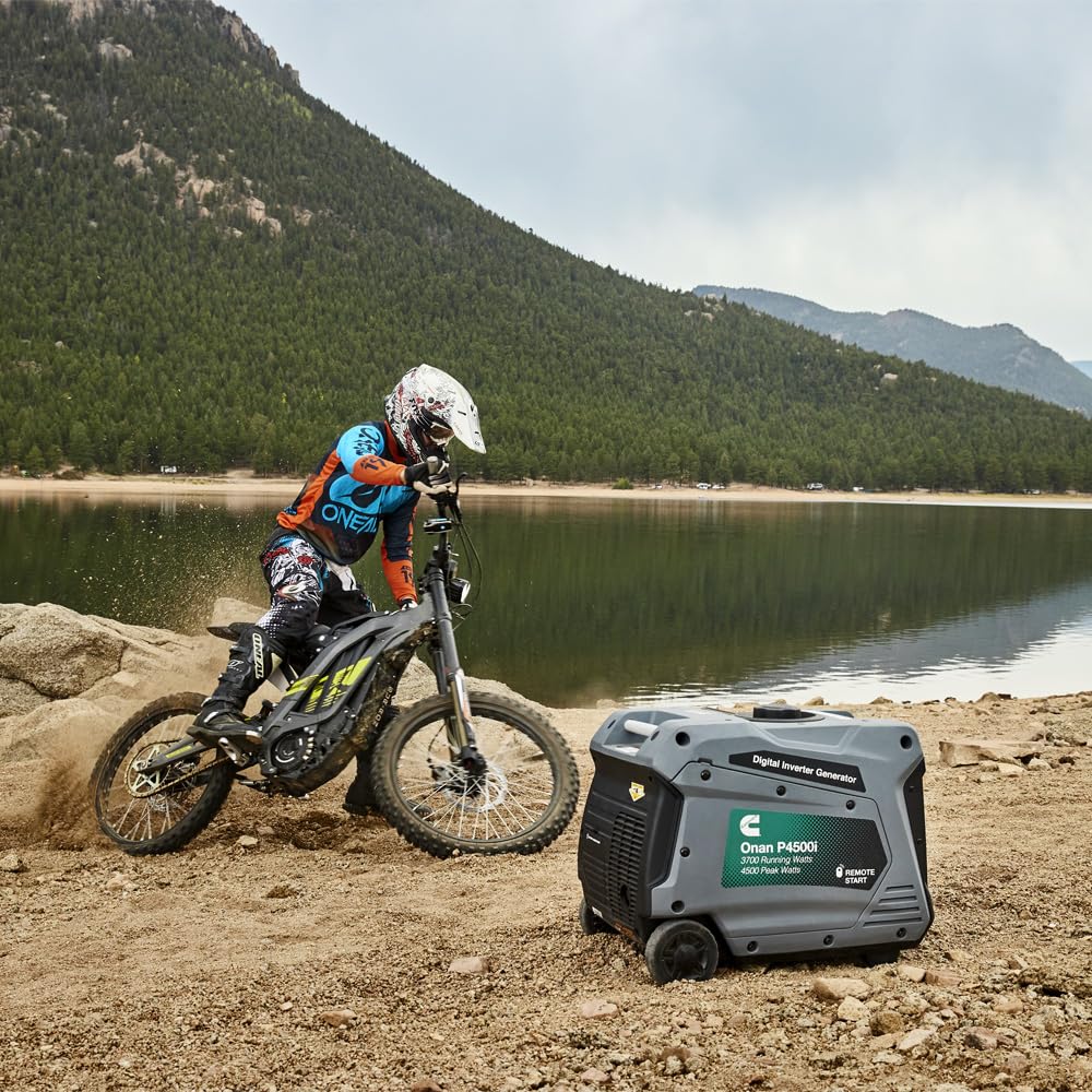 Onan Cummins P4500iDF Dual Fuel Inverter Generator – 4500W Gas/4050W Propane, Remote Start, Ultra-Quiet 52 dBA, RV Ready, LED Display, 15-Hr Run Time