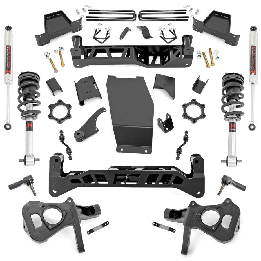 7" Lift Kit Rough Country with M1 Struts/M1 Shocks for Chevy Silverado & GMC Sierra 1500 (2014-2018 w/Stock Cast Alu or Stamped Steel Control Arms)