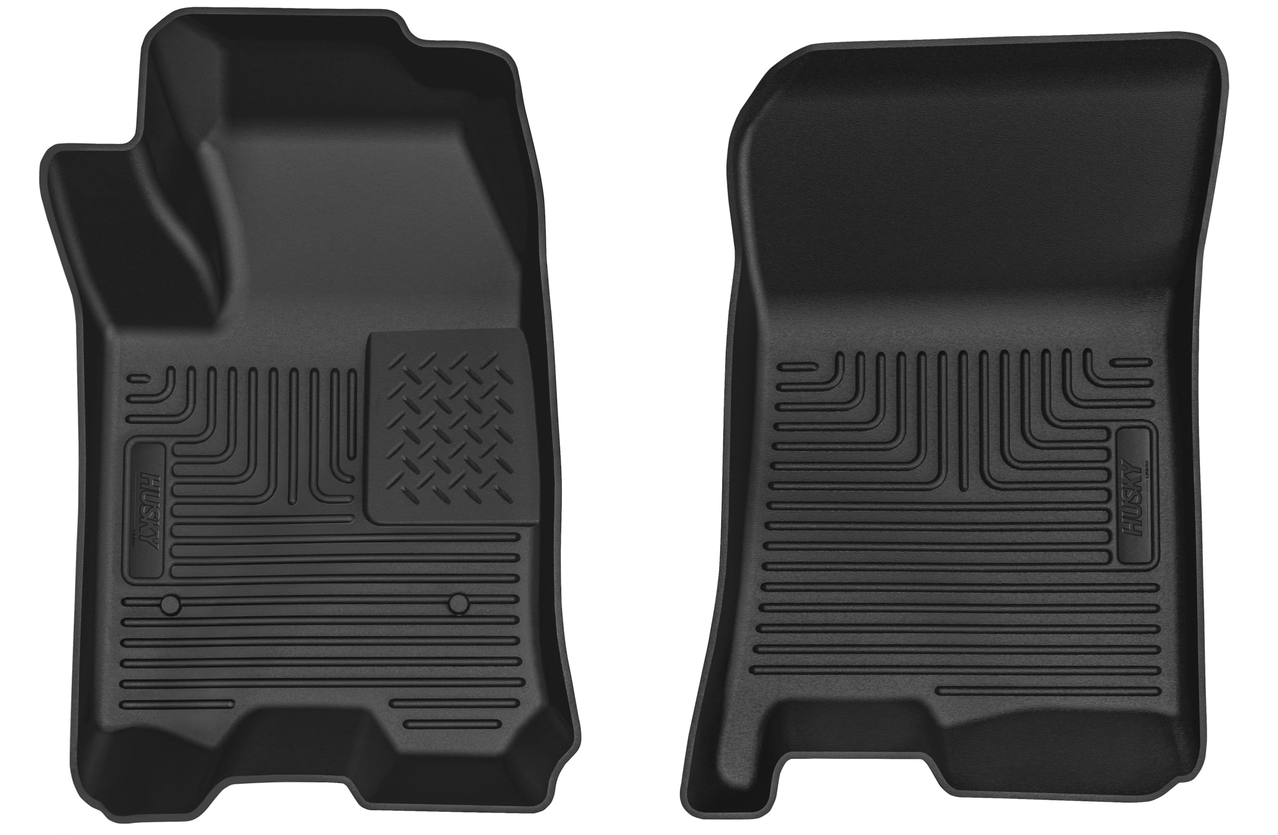 Weatherbeater Husky Liners Floor Mats | Fits 2024-2026 Chevrolet Colorado & GMC Canyon Crew CAB ONLY | Front Row, 2-pc Black - 13221