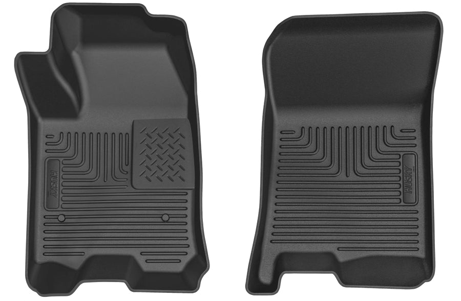 Weatherbeater Husky Liners Floor Mats | Fits 2024-2026 Chevrolet Colorado & GMC Canyon Crew CAB ONLY | Front Row, 2-pc Black - 13221