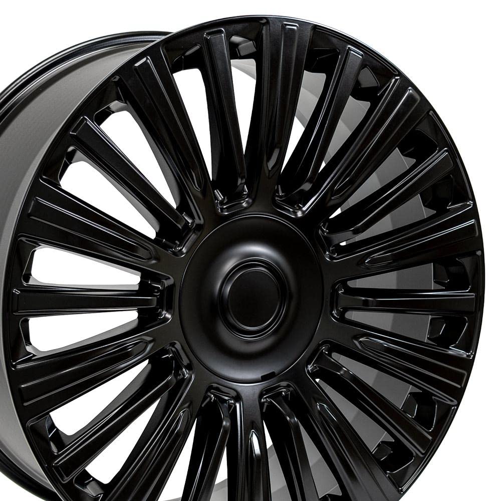 24 Inch OE Wheels CA92 Rim Fits Escalade Premium Luxury Platimum Style 6x139.7 24x10 Satin Black - Hollander 4876 (1)