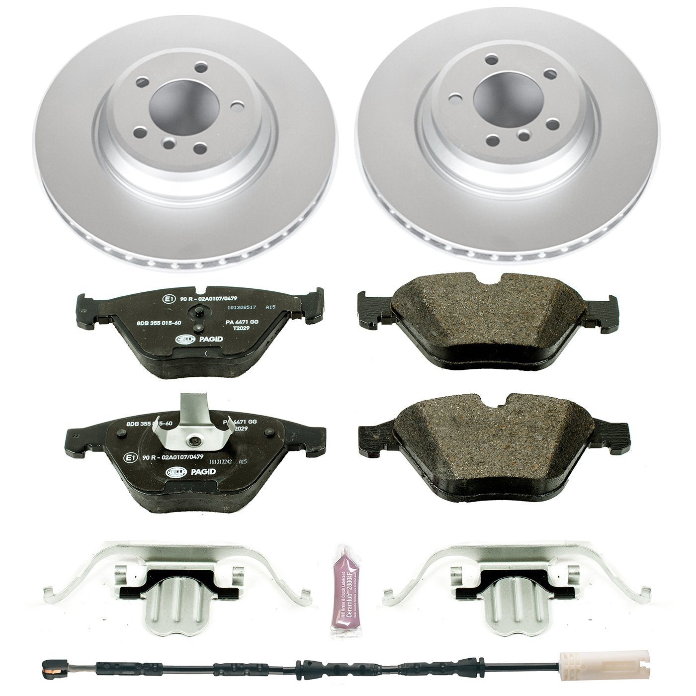 Power Stop ESK6055 Euro-Stop Front Brake Kit For BMW 335d 2011, BMW 335i 2011-2013, BMW 335i xDrive 2013, BMW 335is 2011-2013 [Model Specific]