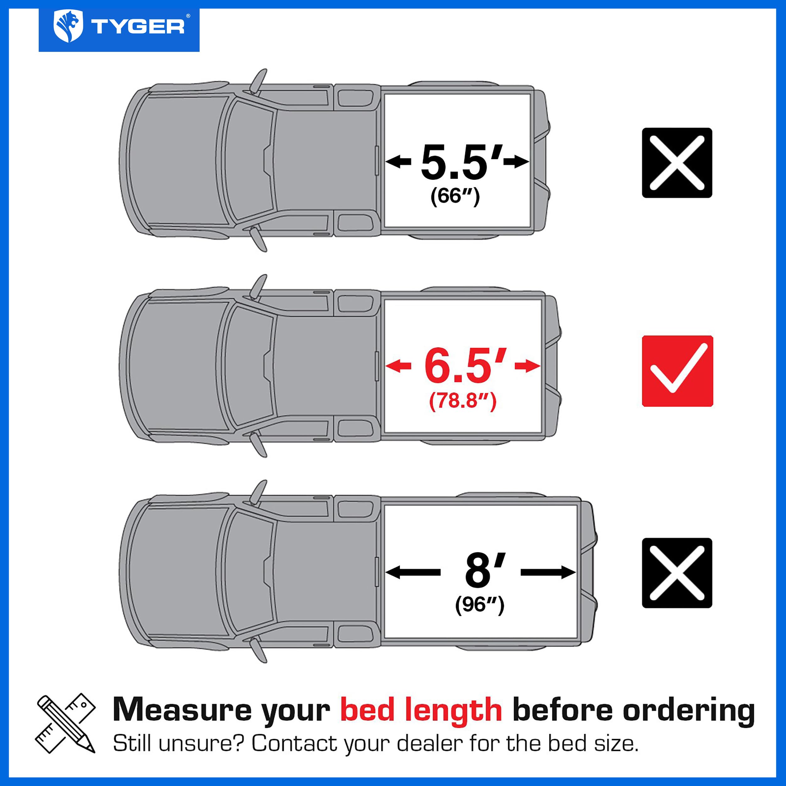 Tyger Auto T4 Low Profile Flip-Up Hard Alloy Four-Fold Truck Bed Tonneau Cover Compatible with 2015-2025 Ford F-150; 2022-2025 Lightning | 6.5' (79") Bed | TG-BC4F4404