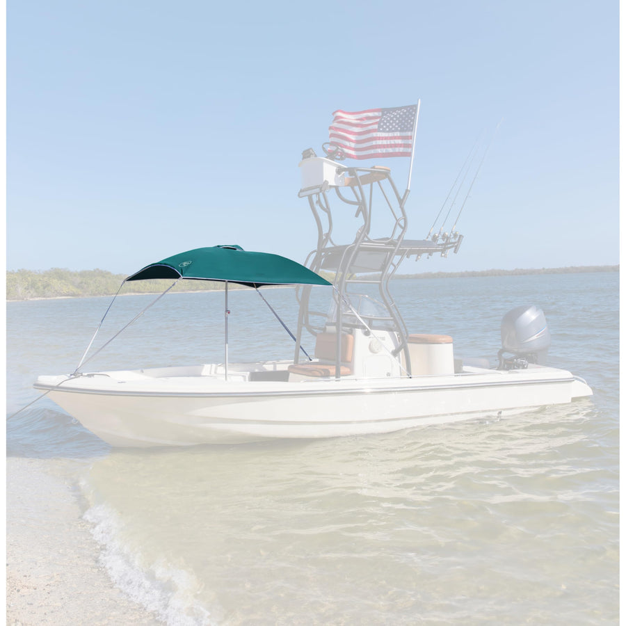 Anchorshade III Boat Shade, Taylor Made, Teal, 6' x 6', Adjustable Aluminum Pole to 8 Feet, UV-Treated Fade-Resistant Nylon, Market-Style Top, Carrying Case, Fits Most Boats and Benches – 22044