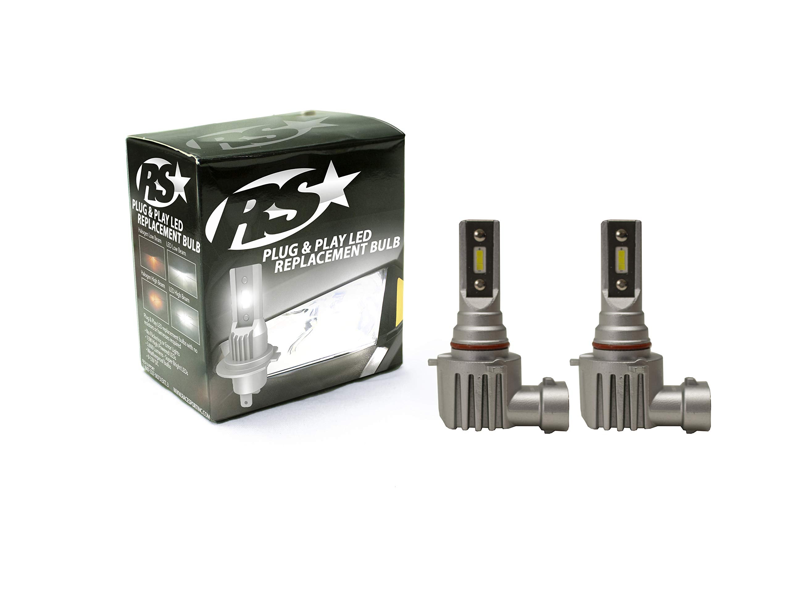 Race Sport 9005 RSPNP9005 PNP Series Plug N Play Super LUX LED Replacement Bulbs - 1,900 LUX Max output