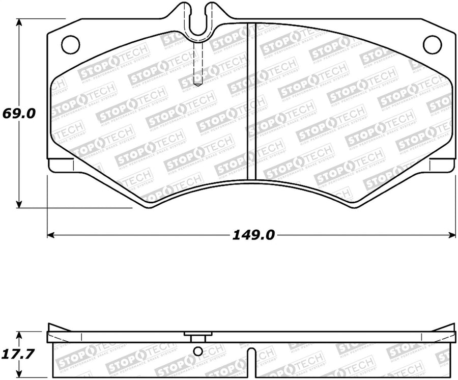 Front StopTech 308.09270 Brake Pads with Shims Street