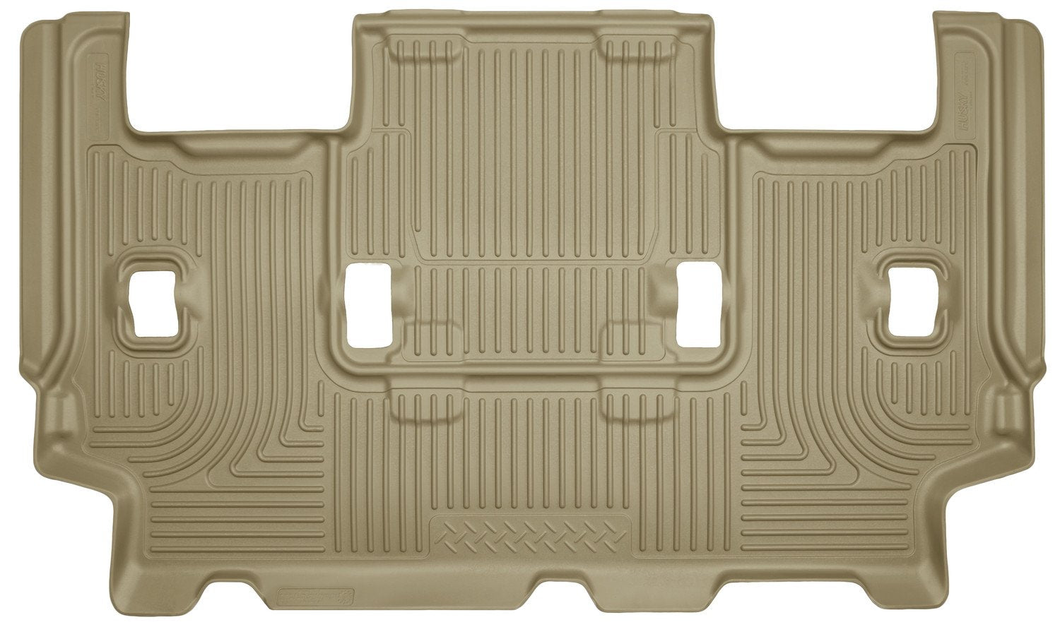 Weatherbeater Husky Liners Floor Mats | Fits 2007-2017 Ford Expedition; Lincoln Navigator | 3rd Row, 1-pc Tan - 14323