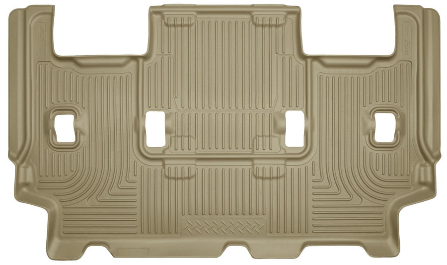 Weatherbeater Husky Liners Floor Mats | Fits 2007-2017 Ford Expedition; Lincoln Navigator | 3rd Row, 1-pc Tan - 14323