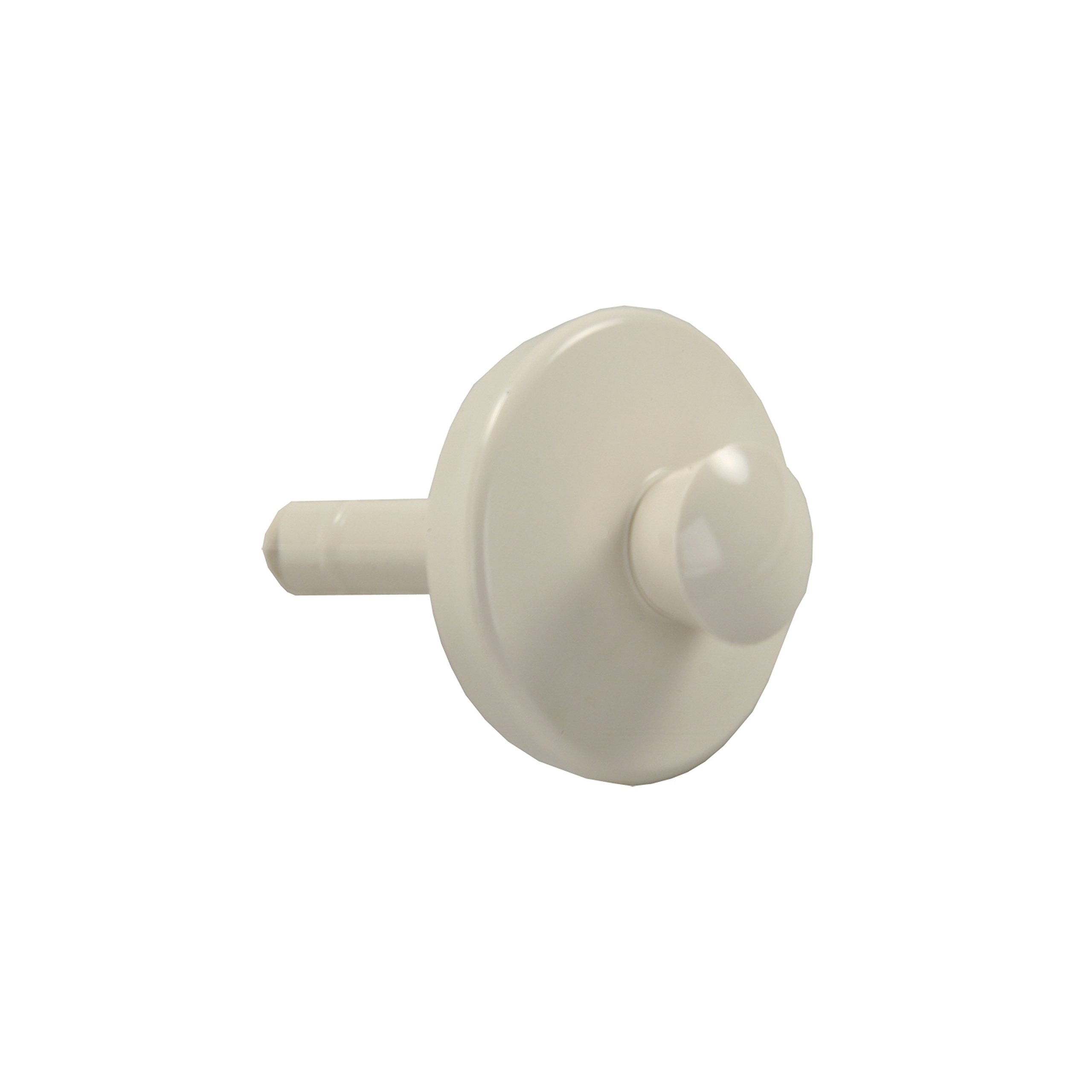 Single Stem JR Products Pop-Up Stopper - Parchment, white