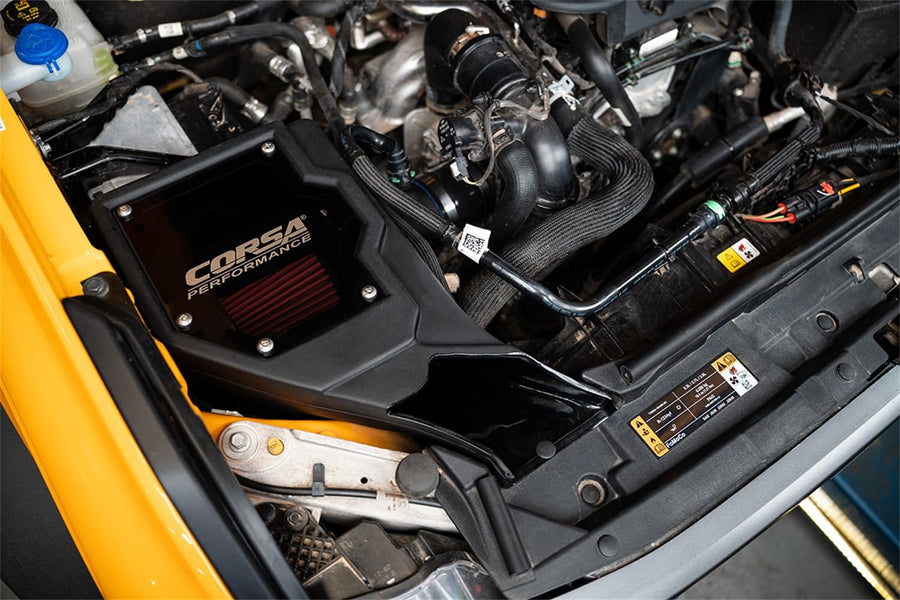 21-22 Ford Bronco Corsa 2.3L Closed Box Air Intake With DryTech 3D Dry Filter (47002D)