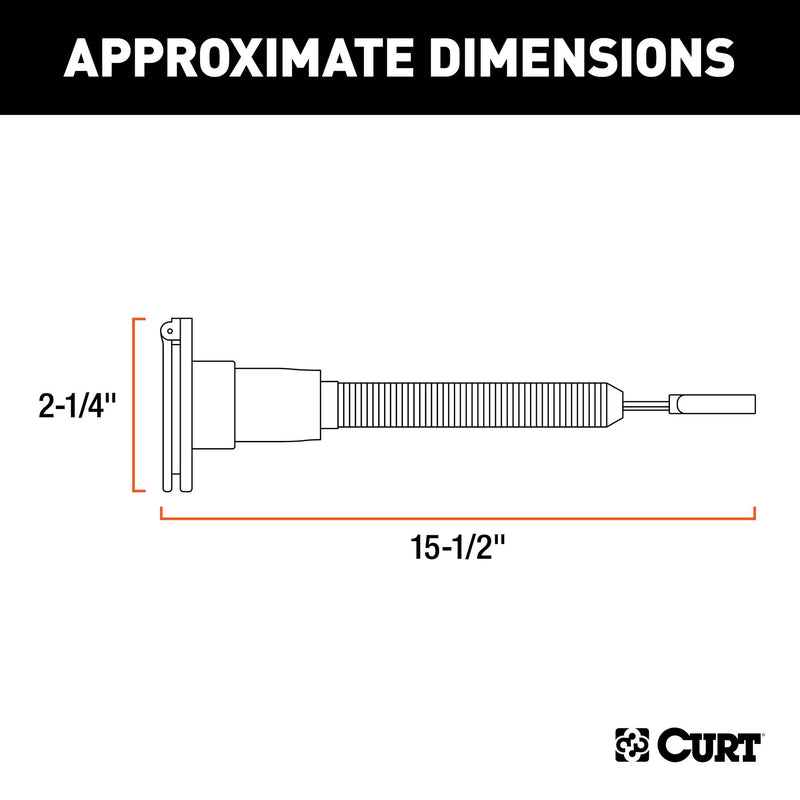 CURT 4-Way Flat Vehicle-Side to 6-Way Round Trailer Wiring Adapter 57183