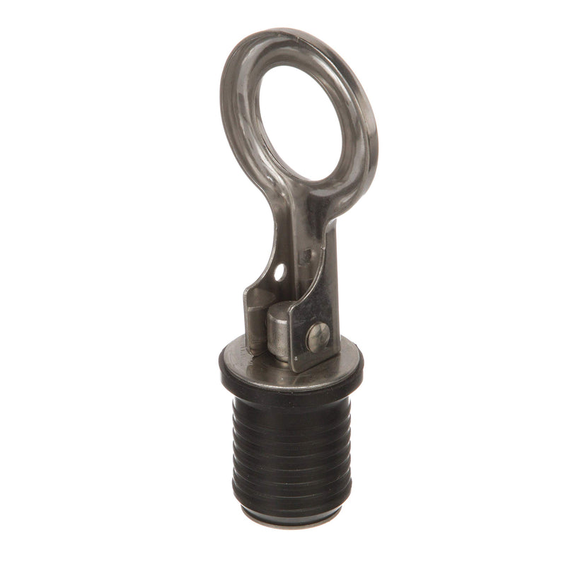 Snap-Handle Drain Plug Attwood 7520A3, for 1-Inch-Diameter Drains, Locks in Place, Steel Handle, Rubber Plug