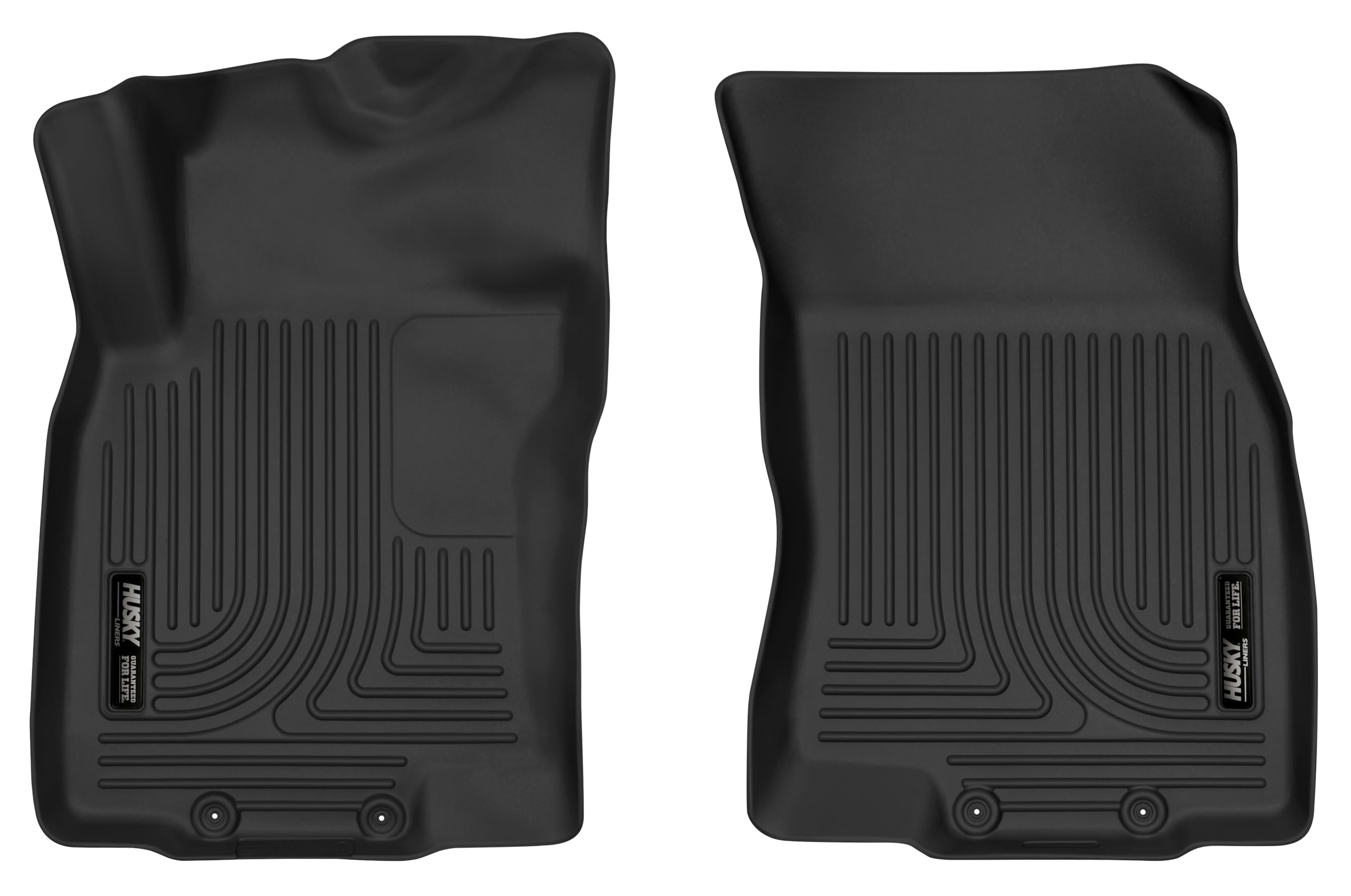 Husky Liners Floor Mats X-act Contour | Fits 2014 - 2020 Nissan Rogue; 2014 - 2015 Nissan X-TRAIL | Front Row, 2-pc Black - 52151