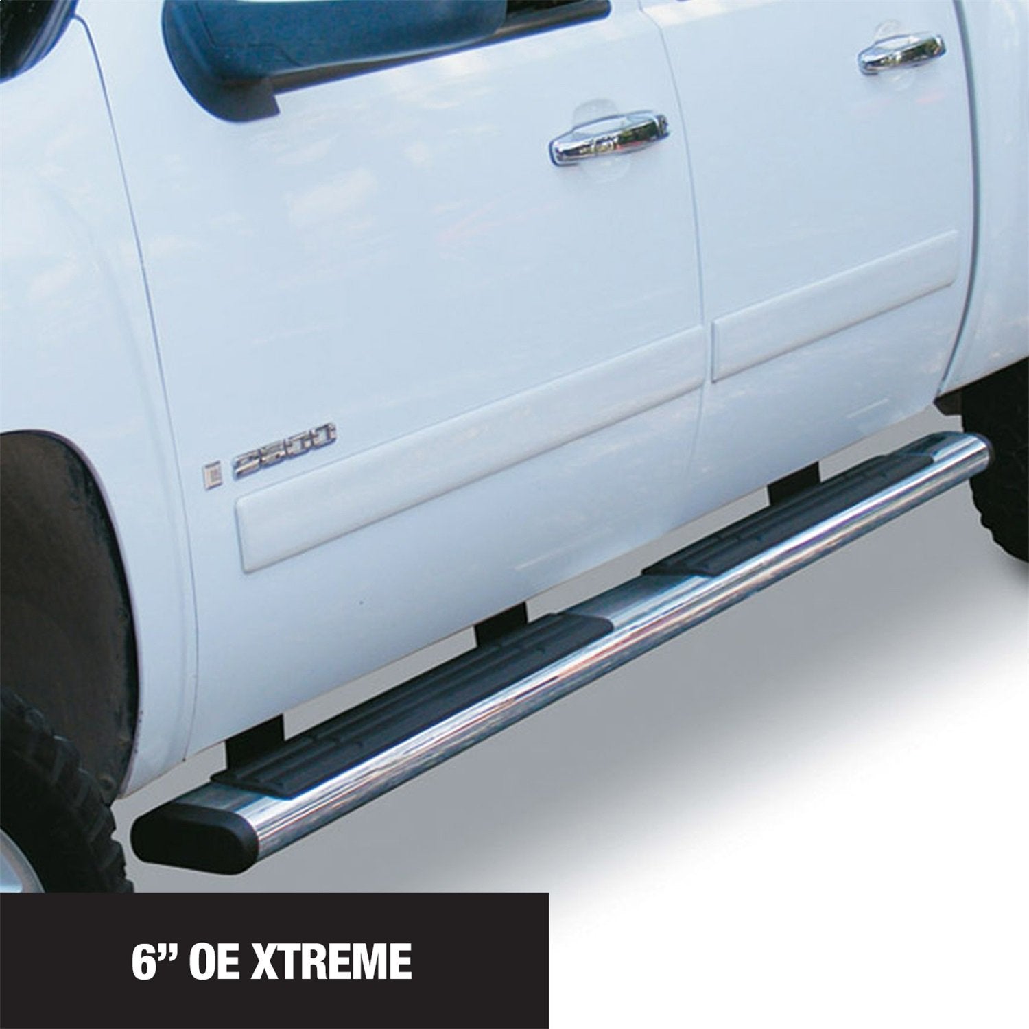 6" Go Rhino OE Xtreme SideSteps | 87", Stainless Steel, Polished | 660087PS
