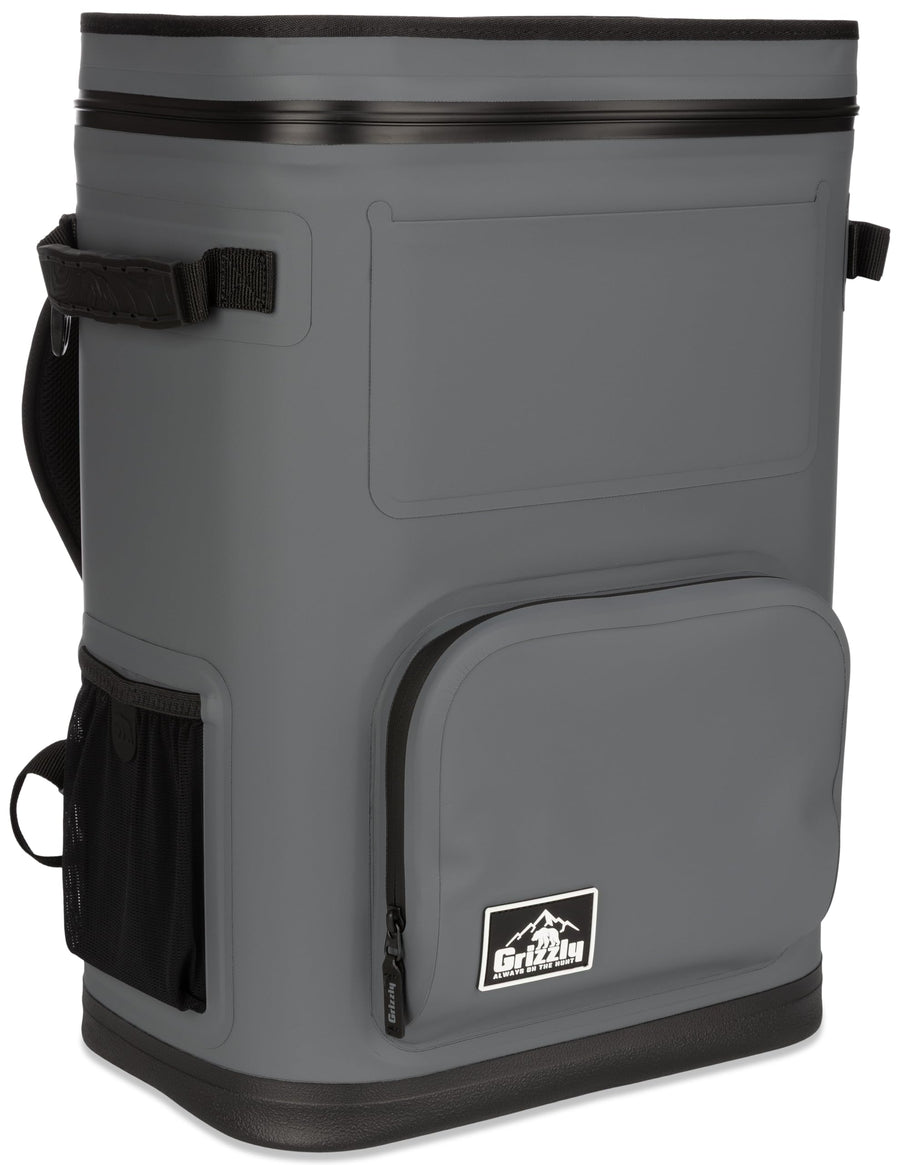 Drifter 24 Grizzly Backpack Cooler, Insulated for Beach Boat Camping Fishing Hunting, 24- Quart Capacity, Stealth Gray