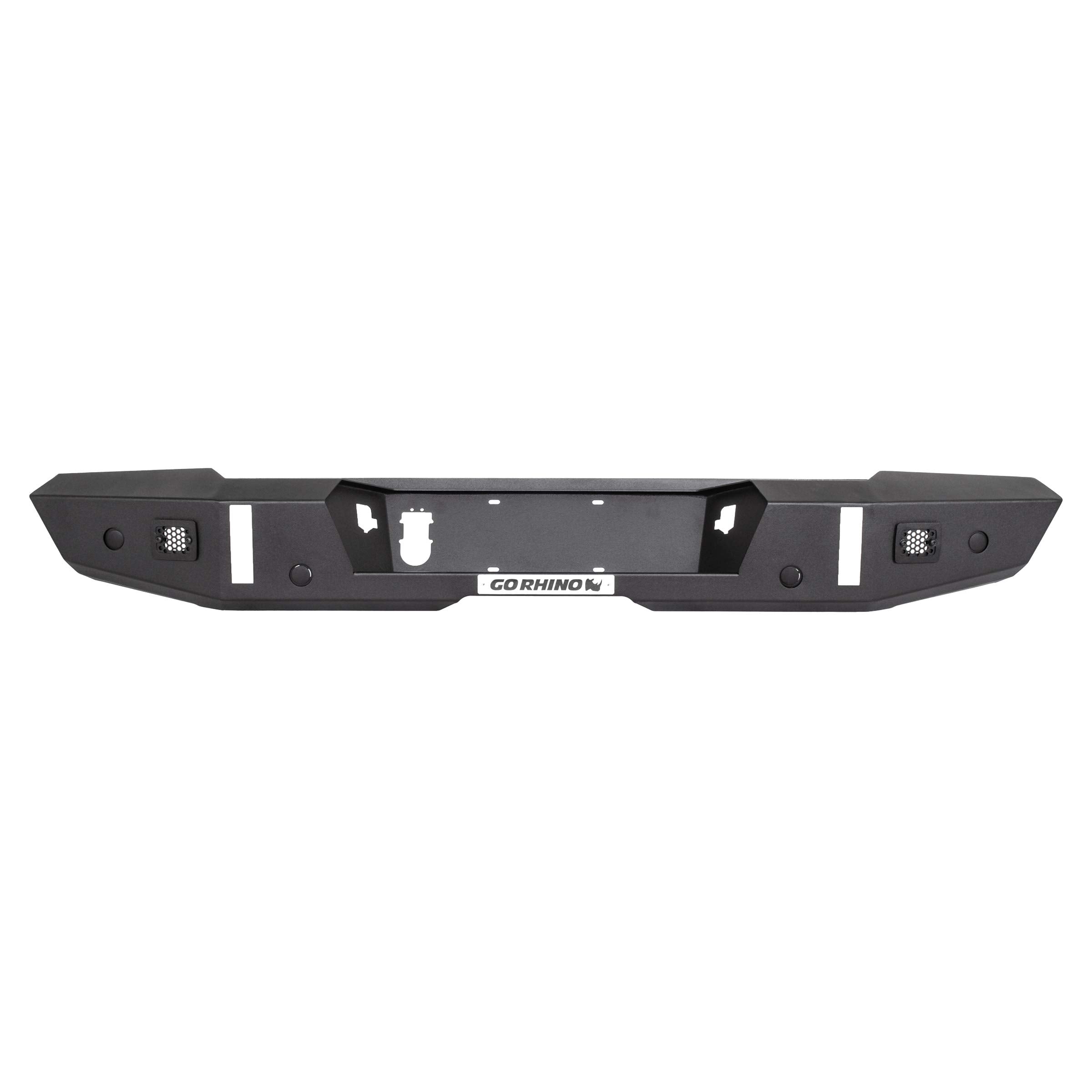 Trailline Go Rhino Full Width Rear Bumper | Mild Steel, Textured Black | 273120T | Fits 2020 - 2024 Jeep Gladiator JT, 4-Door (Compatible with factory hitch)