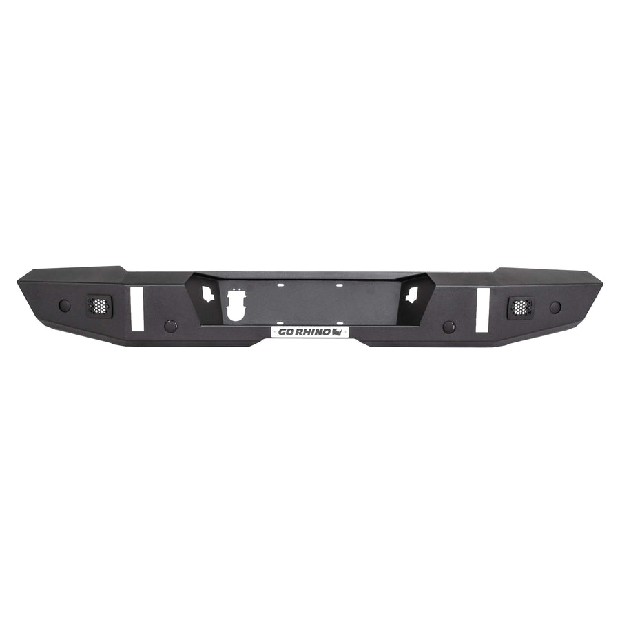 Trailline Go Rhino Full Width Rear Bumper | Mild Steel, Textured Black | 273120T | Fits 2020 - 2024 Jeep Gladiator JT, 4-Door (Compatible with factory hitch)
