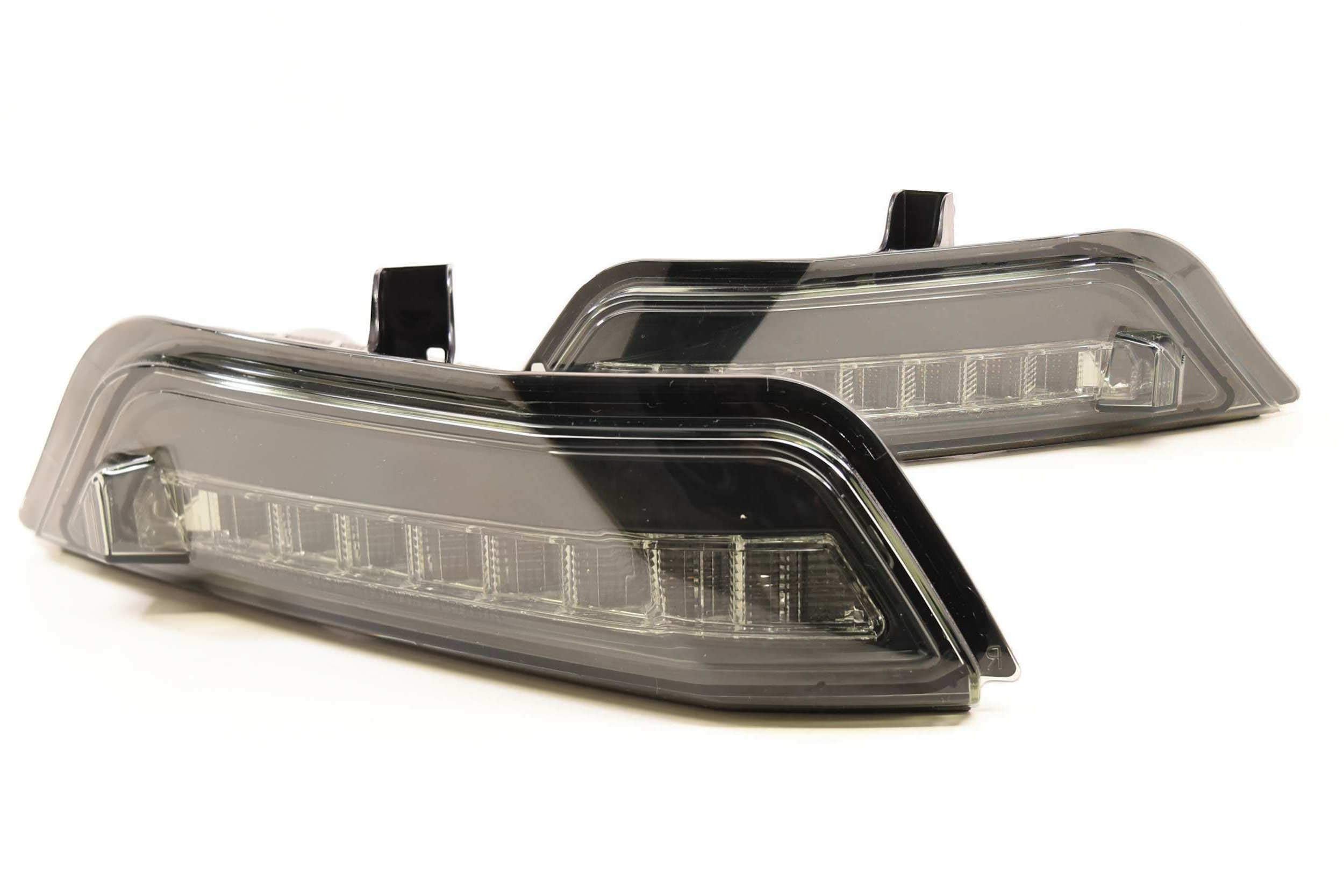 Morimoto XB LED Turn Signals, Smoked Turn Lens Fits Ford Mustang (15-17) with Ultra Bright Amber LEDs, Plug and Play OEM Replacement Performance Upgrade, Pair of Housings (2x LF411)