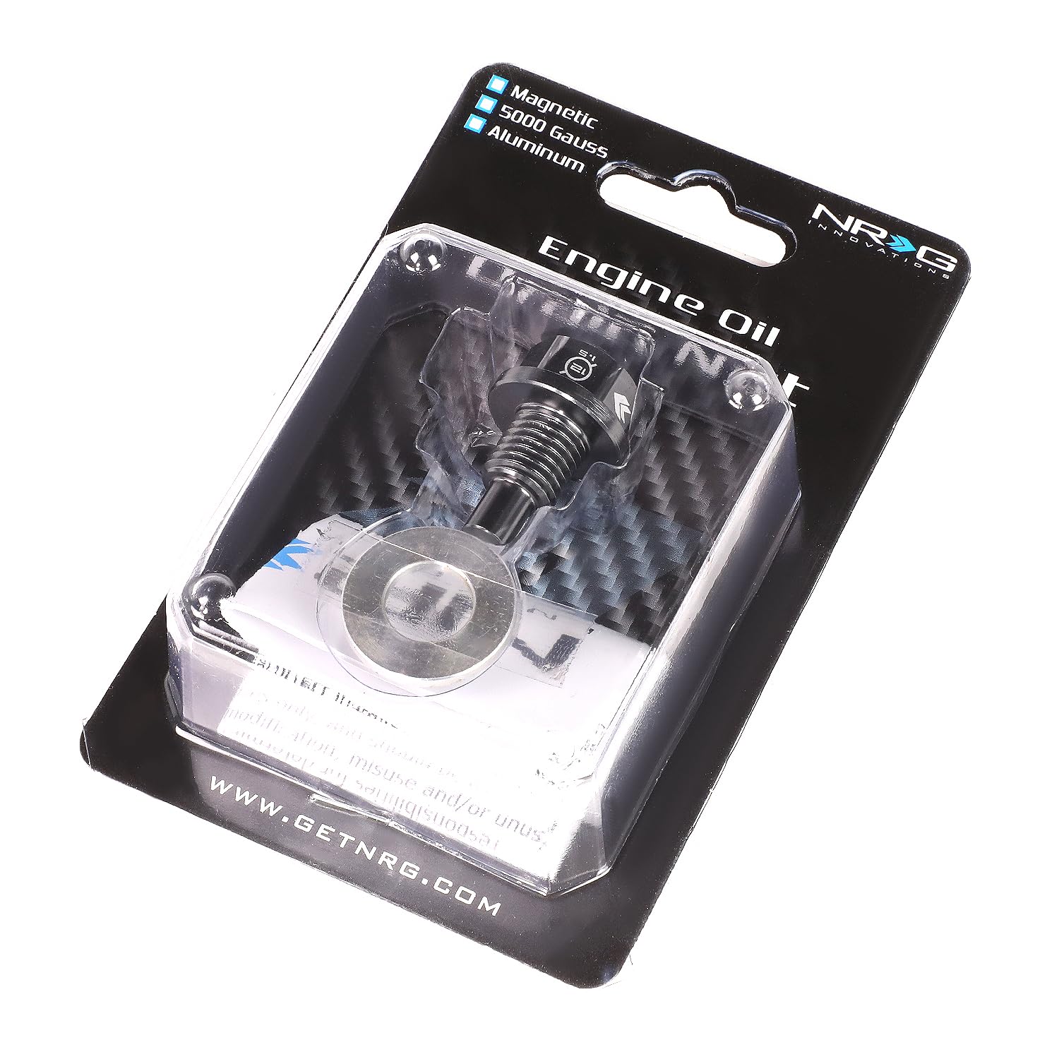 Magnetic Oil Drain Plug NRG Innovations, M12 X 1.5 Thread Size Engine Oil Drain Nut w/Washer, Gun Metal, T-6061 Aluminum w/Stainless Steel Internal Magnet, NRG-NOP-400GM
