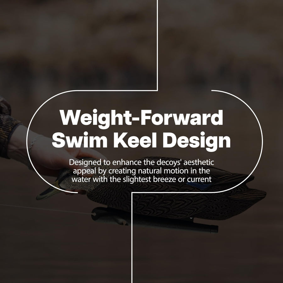 Black Duck Decoys Topflight: Realistic, Durable, and Motion-Activated Flocking (6 True-to-Life Postures)