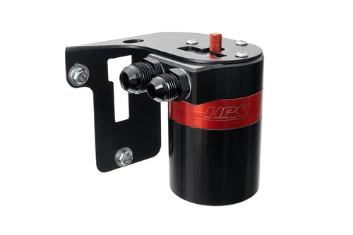 HPS Aluminum Black Oil Catch Can Kit Compatible for 2015-2021 Subaru WRX 2.0L Turbo, 860-007