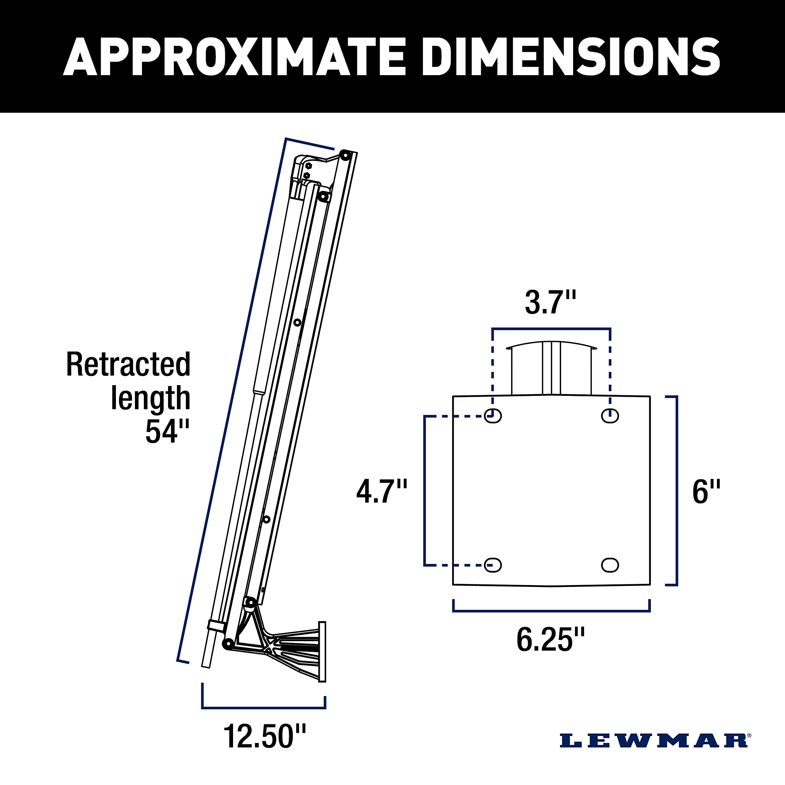 Lewmar Shallow Water Axis Anchor for use in up to 7' of Water, 12V Electrically Powered, Remote Controlled Deployment, Four Bar Articulating Arm, for Powerboats up to 26', White - 22108804