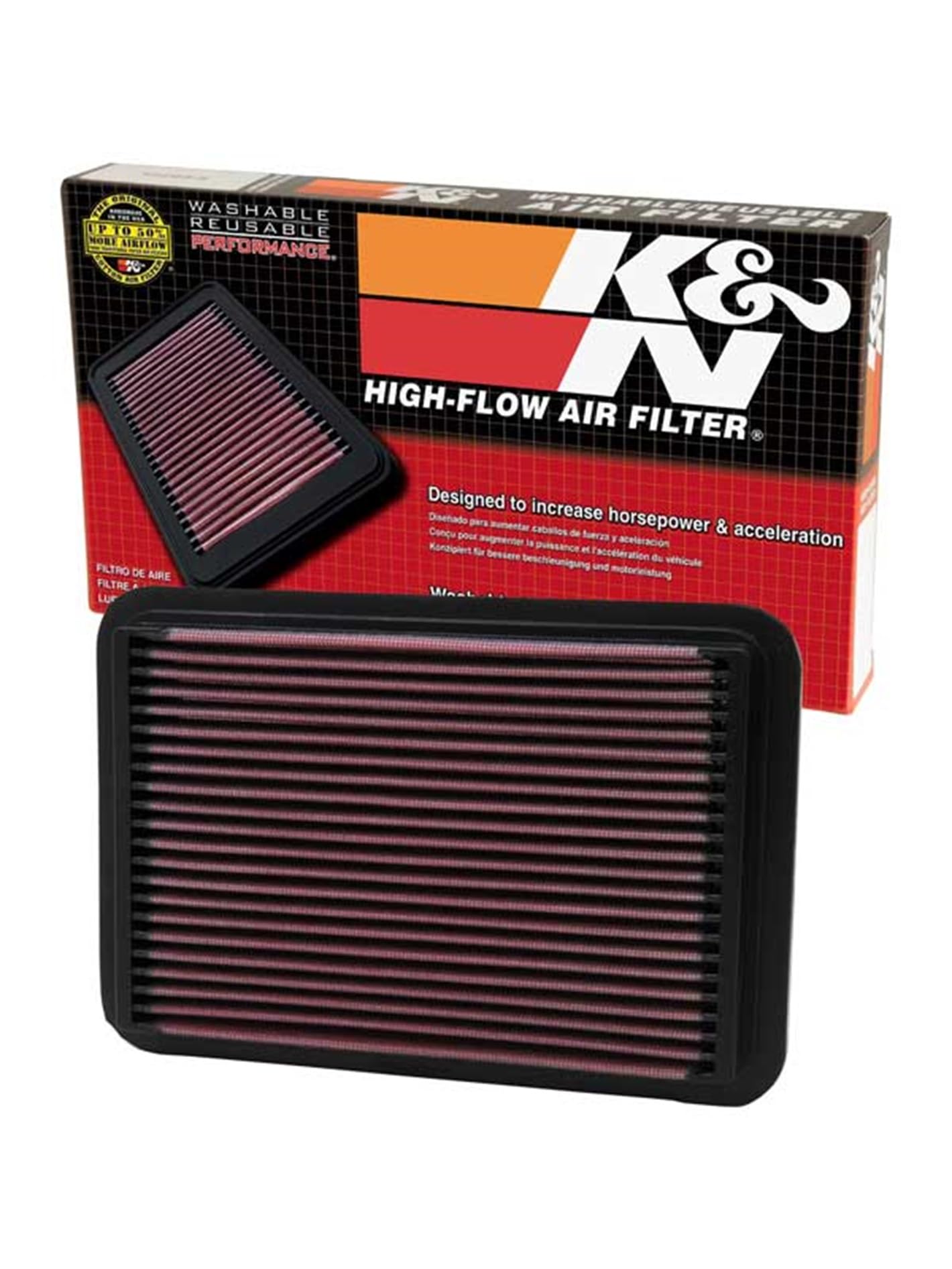 High Performance K&N 33-2050-1 Replacement Air Filter