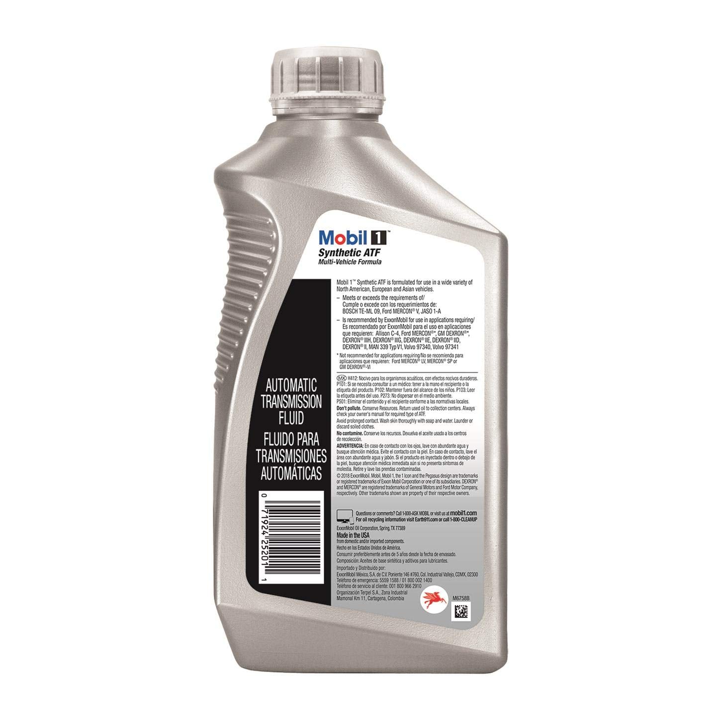 1 Quart Mobil 1 Synthetic Automatic Transmission Fluid